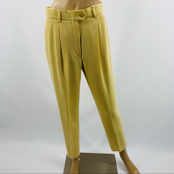 Escada Pants - Escada Cream 100% Wool Fully Lined Trousers